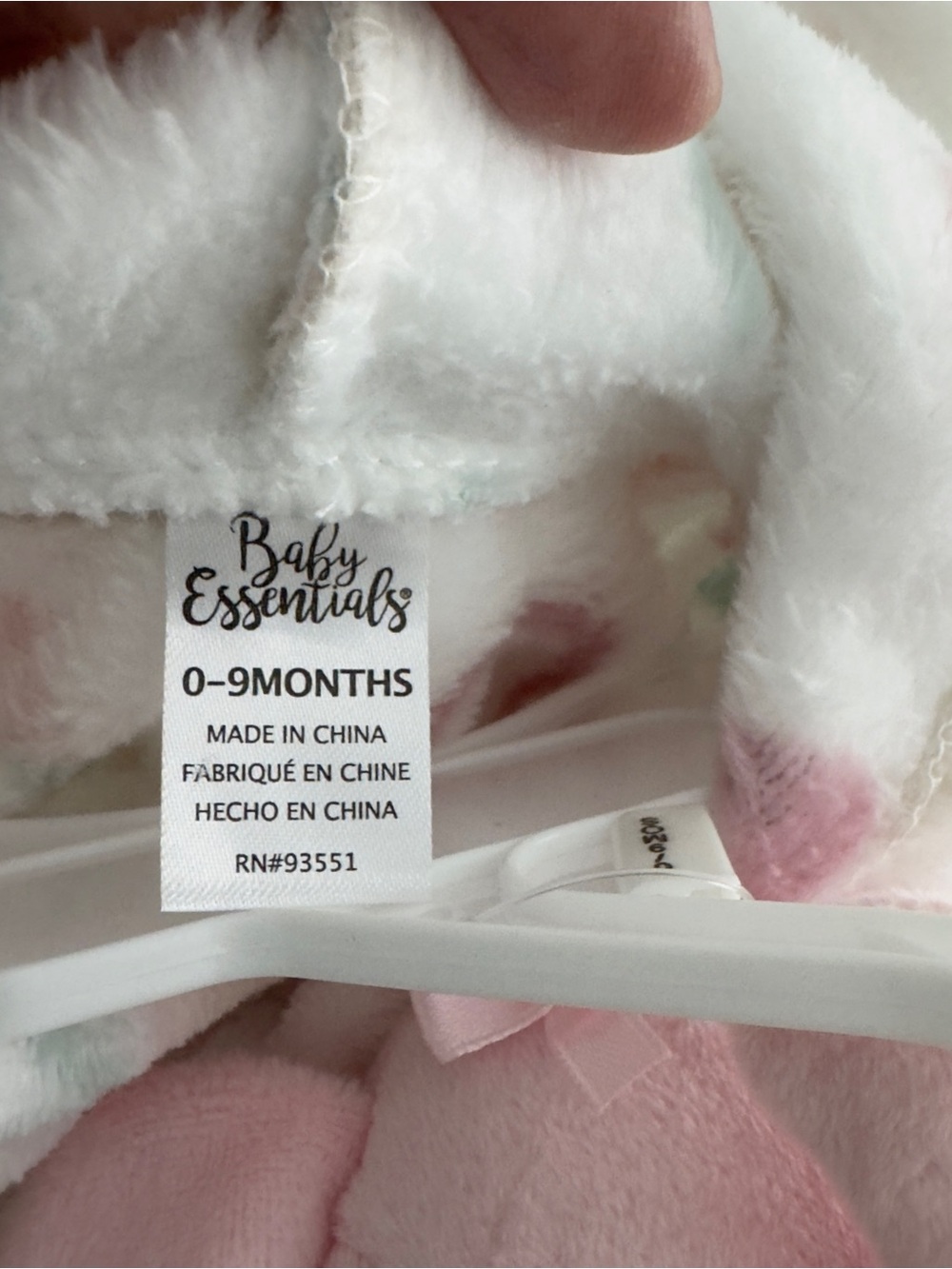 Baby Essentials NWT Plush Robe & Toy Lovey 0-9 Mos - Picture 4 of 6